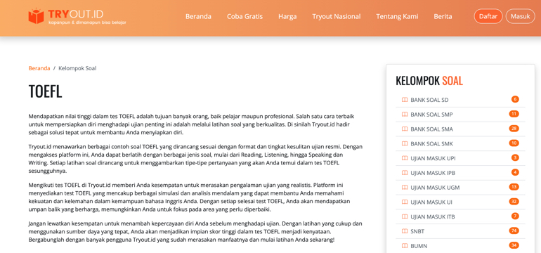 Tes TOEFL Online: Cara Praktis Tingkatkan Skor Bersama Tryout.id